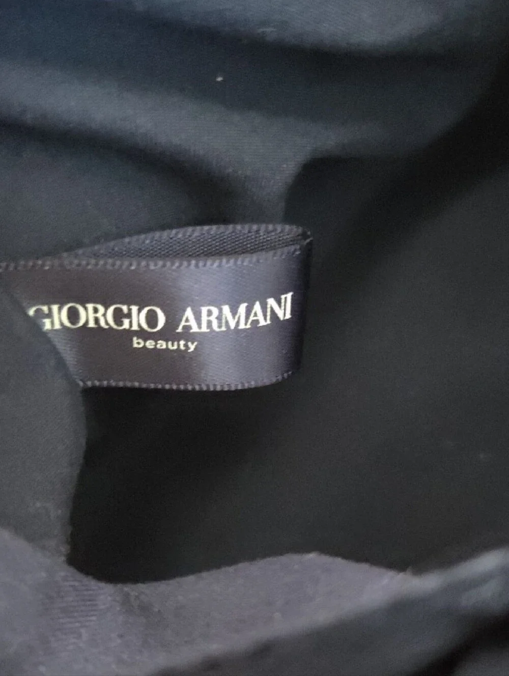 Giorgio Armani Beauty Navy Denim Cosmetic Bag, GA Logo Pouch